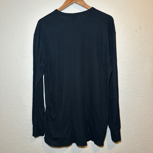 Obey Mens XL Long Sleeve Shirt Waffle Knit Thermal Cotton Oversized Y2K Graphic - Picture 5 of 5